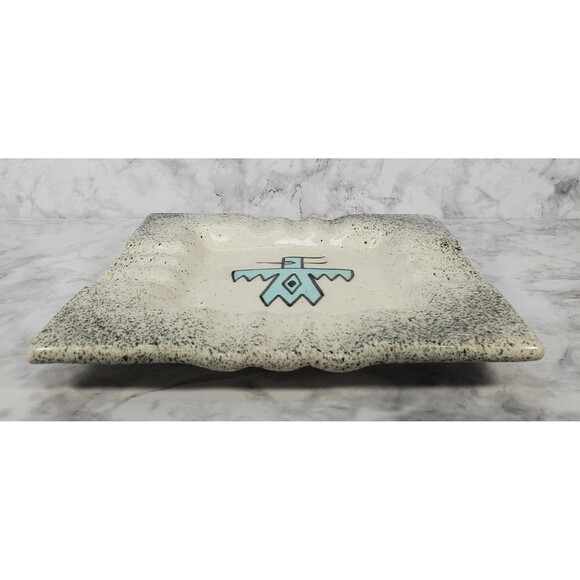 Vintage Kachina Figure Ashtray Loma of Arizona Speckled Pottery Southwestern - Picture 4 of 8